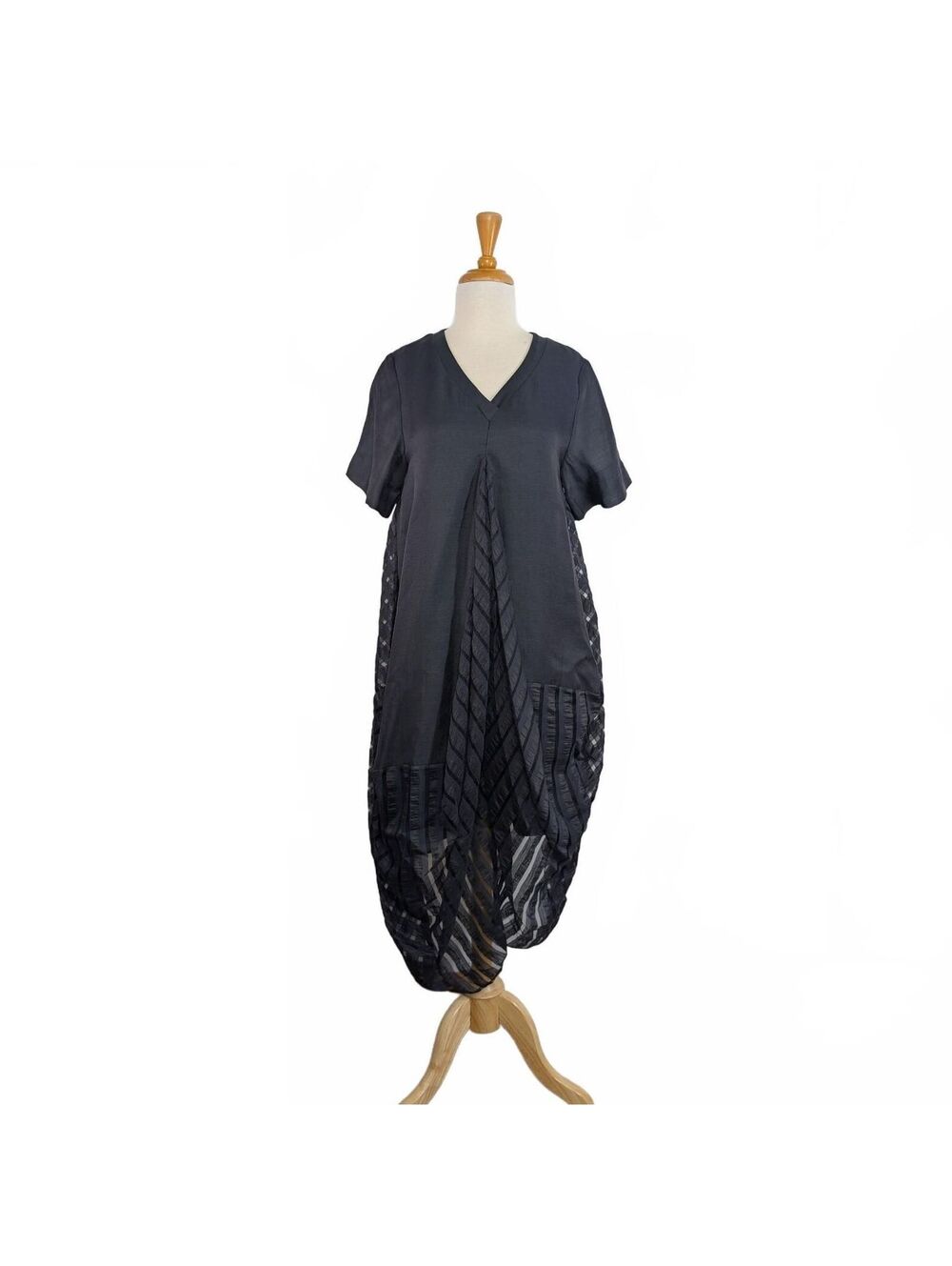 Colour 5 Power US M UK L Navy Blue Dress Evening Art To Wear Lagenlook